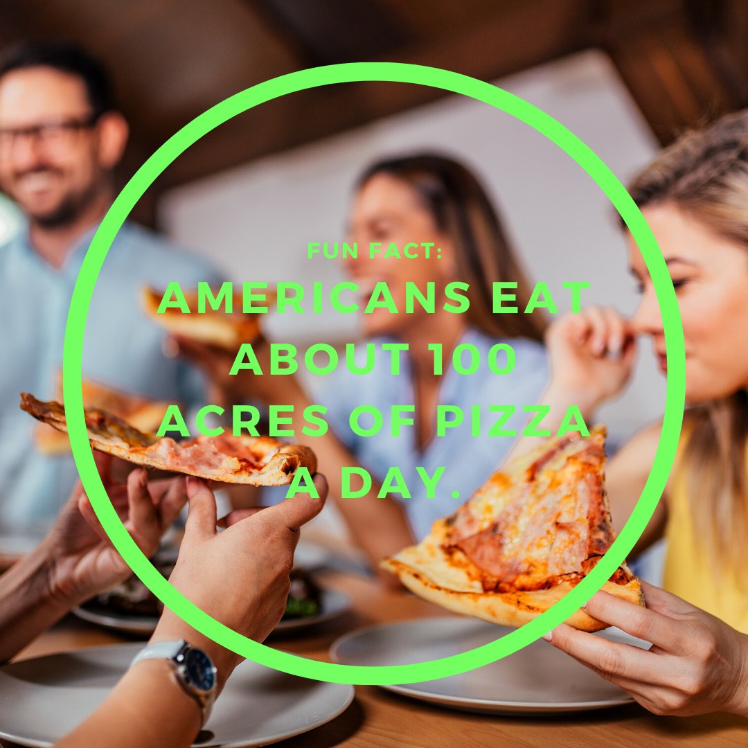 buddyblake's tweet image. Do you love pizza? 🍕

Americans eat roughly 100 acres of pizza every day... though not individually, of course. 😅

#FunFacts #Pizza #PizzaLover