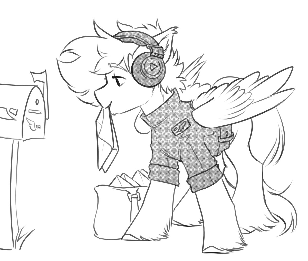 viralcosmos's tweet image. Enjoying his side gig, all jobs feel easier when you're listening to some good music.

#kofimemberArt #mlpfim #monthly art for @Thefloofwatches