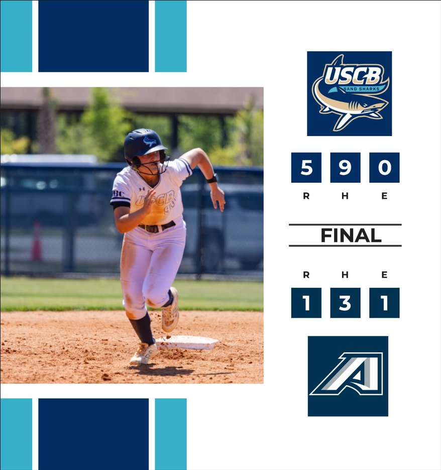 USCBAthletics's tweet image. Sand Sharks Victory! @USCBSoftball  wins the series over Augusta as Conway led the team with 3 hits, 2 runs, and an RBI in the win! Murphy pitches a complete game with six strikeouts! 
#FINSUP #VICTORY