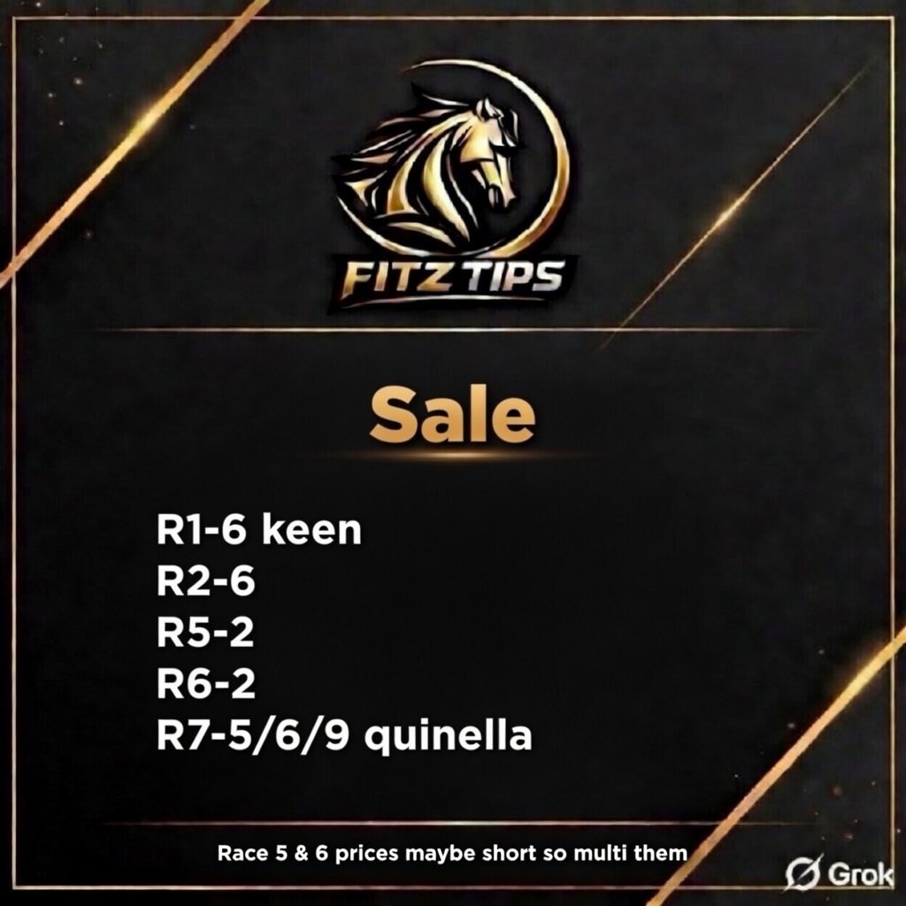 FitzTipsAu's tweet image. #horseracing #racing #tips #RacingTips #punting #winning #Fitztips #bettingtips #horseracingtips #racingvic #racingsa #racingtipster #formguide #thoroughbred #raceday #trackwork #melbourneracing #dailytips #formanalysis #sale #Naracoorte