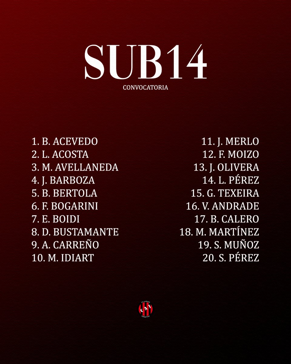 OficialCAJ's tweet photo. 🗒️ 𝐋𝐀 𝐁𝐀𝐍𝐃𝐀 𝐏𝐀𝐑𝐀 𝐄𝐋 𝐂𝐋𝐀́𝐒𝐈𝐂𝐎
Estos son los convocados de #FormativasCAJ para empezar la temporada 2026 del Consejo Único Juvenil. https://t.co/DQM1hg2ra9