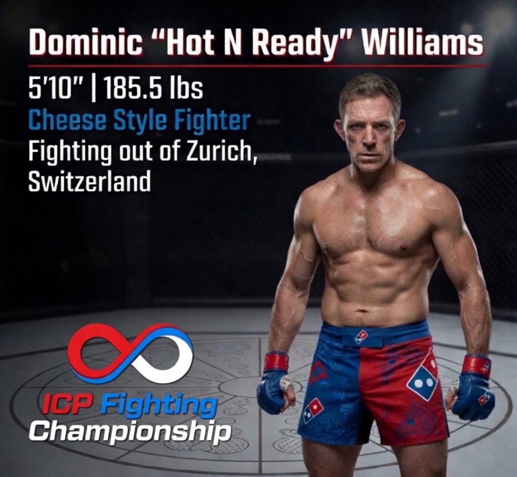Doms_ICPizza's tweet image. It’s fight night baby!!

The #ICP Fighting Championship brought to you by $DOMS the true On-Chain Pizza Chain.

Please enjoy responsibly 🍕