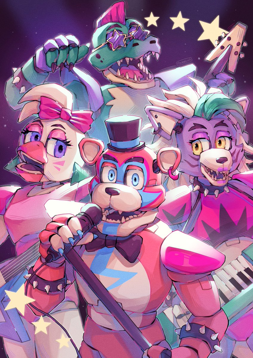 FNAF Security Breach!! Love the designs and the colors sm of this game... Even if it's not the best, it still has a special place in my heart!