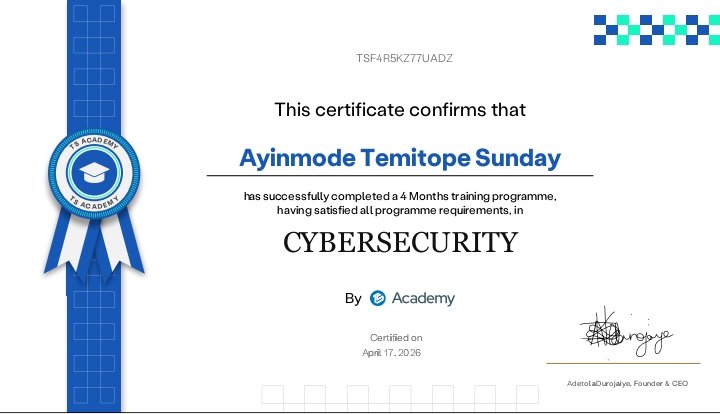TopeInspires's tweet image. God did;

Congratulations to me for completing a milestone in Cybersecurity with @TechSphereAcad🎉

This experience has strengthen my skills and deepen my commitment to growth and continues learning🚀

Ready for real life projects and internships🤞🏾

#Cybersecurity #TSA #SOC #GRC