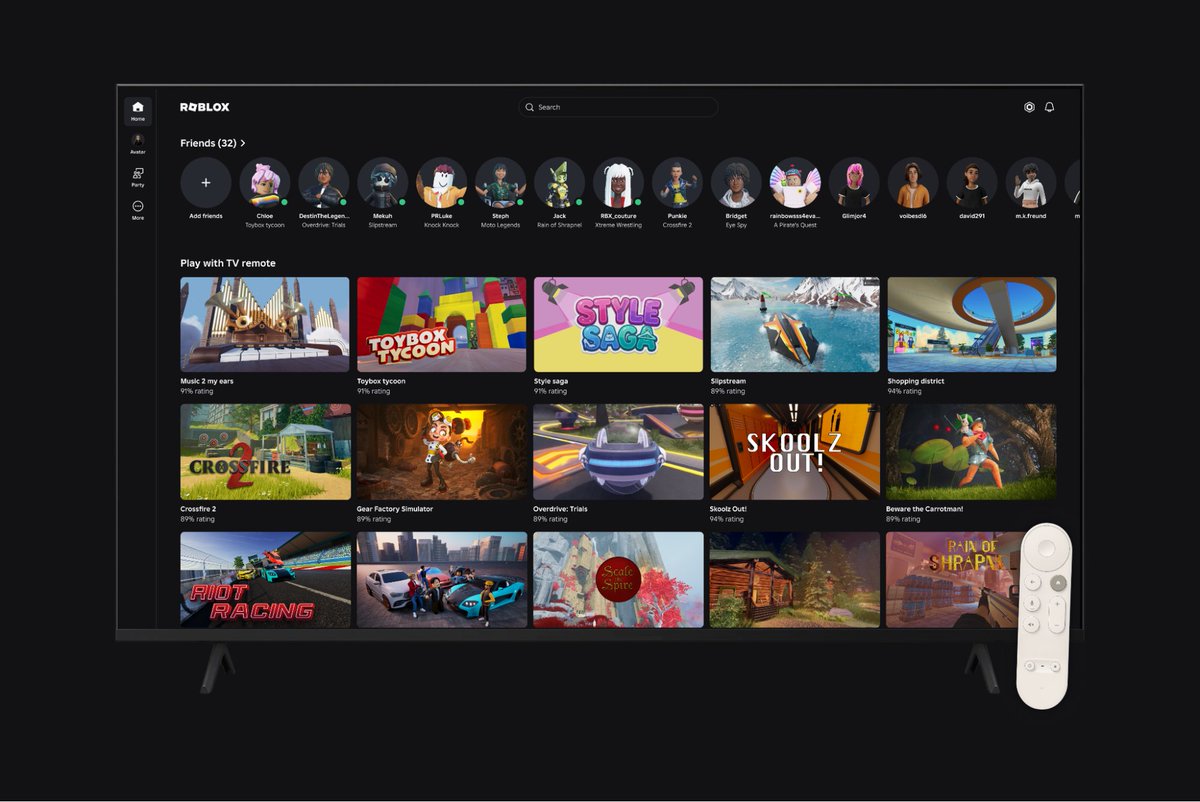 BloxNewsESP's tweet image. Roblox is coming to Smart TVs. Roblox will be rolling out to select Android TVs in May! You'll be able to see TV-specific analytics for your games. #RobloxNews #Roblox #New #View