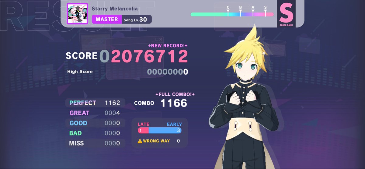 Ex AP #566
Mas FC #524

Okay, this Mas is pretty difficult for it to be rated a 30, namely certain patterns are hard to time. 

If you took out the breaks, I could see it easily being a 31. Not going for the AP.