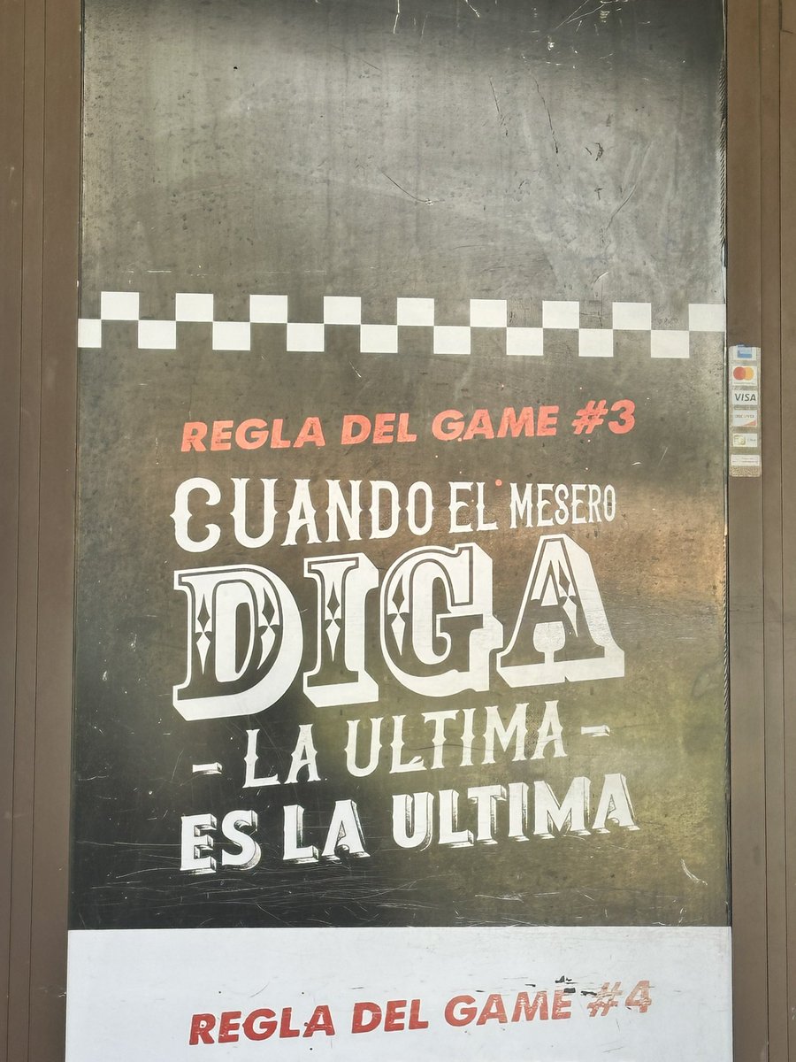 Regla del game #4 no le hagan caso al mesero 😋