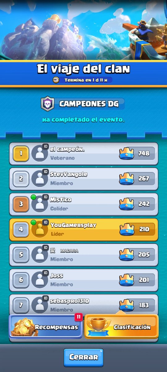 gamer_dark11's tweet image. Gracias por el apoyo en mi clan amigos se consiguió el EMOTE de la roca 😎 #clashroyale #laroca #therock #referencia #emote