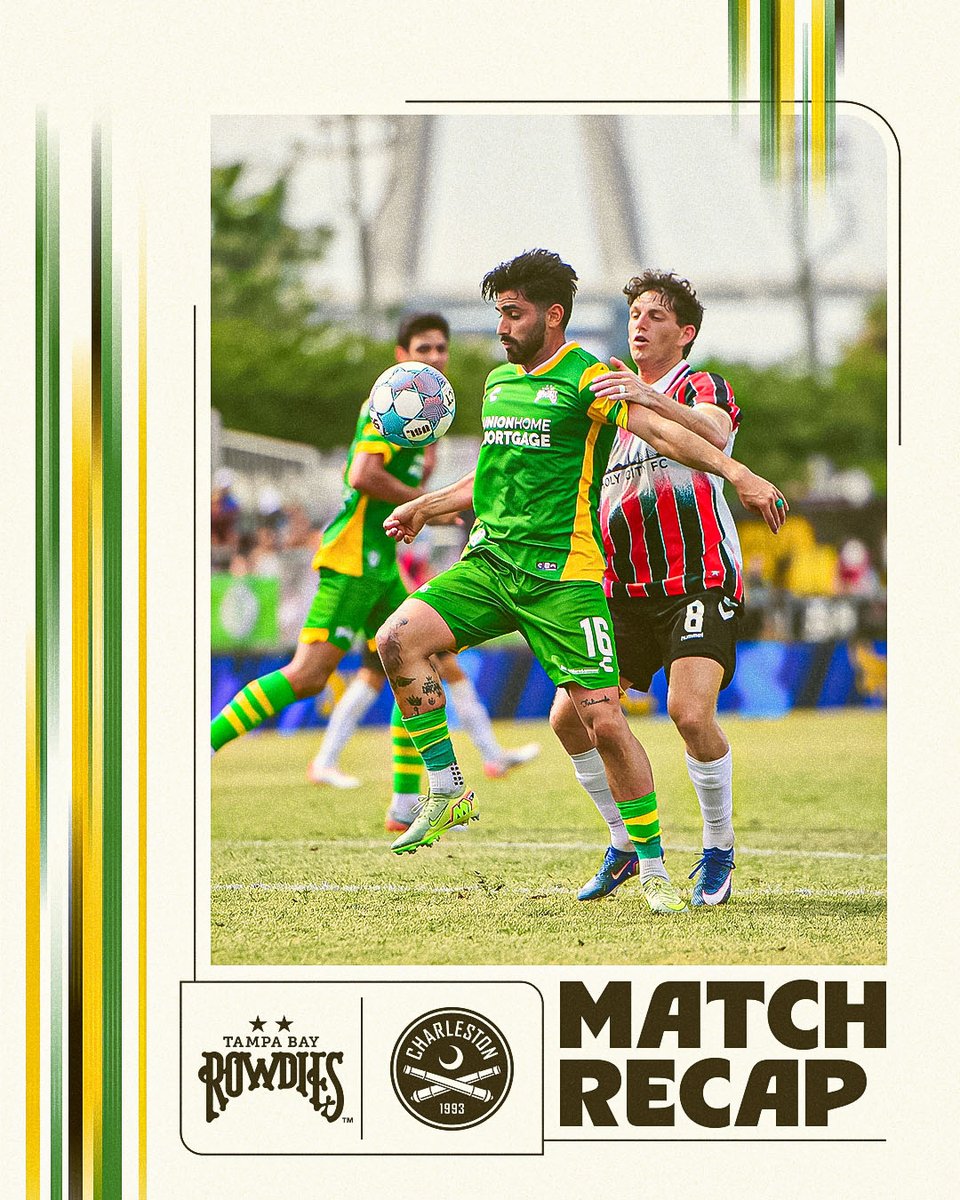 Rowdies remain unbeaten through six matches after hard-fought draw in Charleston.

Match Recap 📰 bit.ly/4ewd2Cd