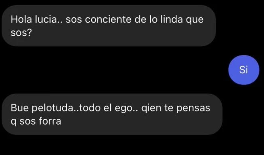 todo el ego.. qien te pensas q sos