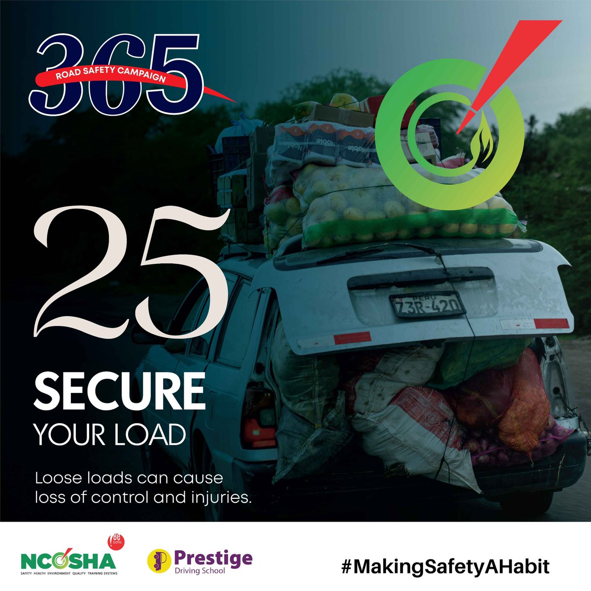 NcoshaU's tweet photo. A secure load isn’t just about transport, it’s about protecting lives on the road.
Through the #365RoadSafety Campaign, @NcoshaU & @DrivingPrestige are encouraging drivers to properly secure their cargo to prevent accidents, injuries, and loss of control.
#MakingSafetyAHabit https://t.co/AIW3bEWzzB