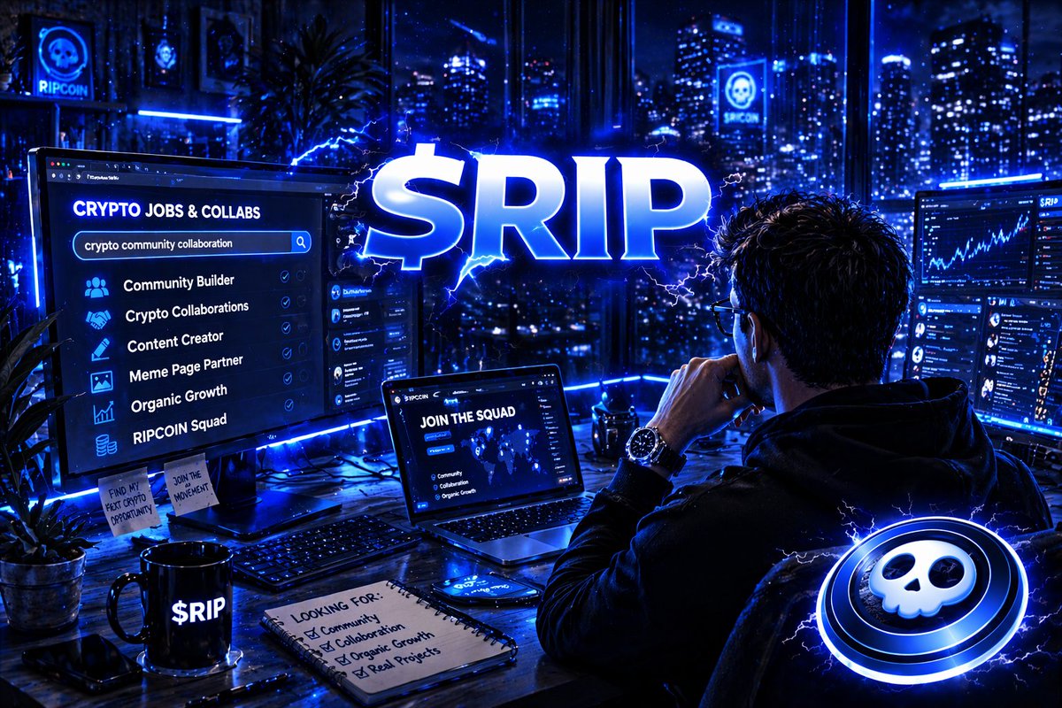 Rip_Coin_2026's tweet photo. Now hiring: early RIPCOIN community builders. 💀

Requirements:
– real energy
– organic support
– long-term mindset
– no account too small

We are actively looking to collaborate with creators, meme pages, and community members who want to grow with us in a genuine way.

No paid promotion. No money exchange.
Just organic collaboration and shared belief in the vision.

Think you fit? DM us.

#RIP #RIPCOIN #crypto #memecoin #solana #pumpfun #cryptocommunity #collab