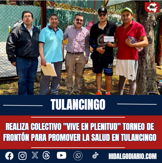Realiza colectivo "Vive en Plenitud" torneo de frontón para promover la salud en Tulancingo hidalgodiario.com/realiza-colect…