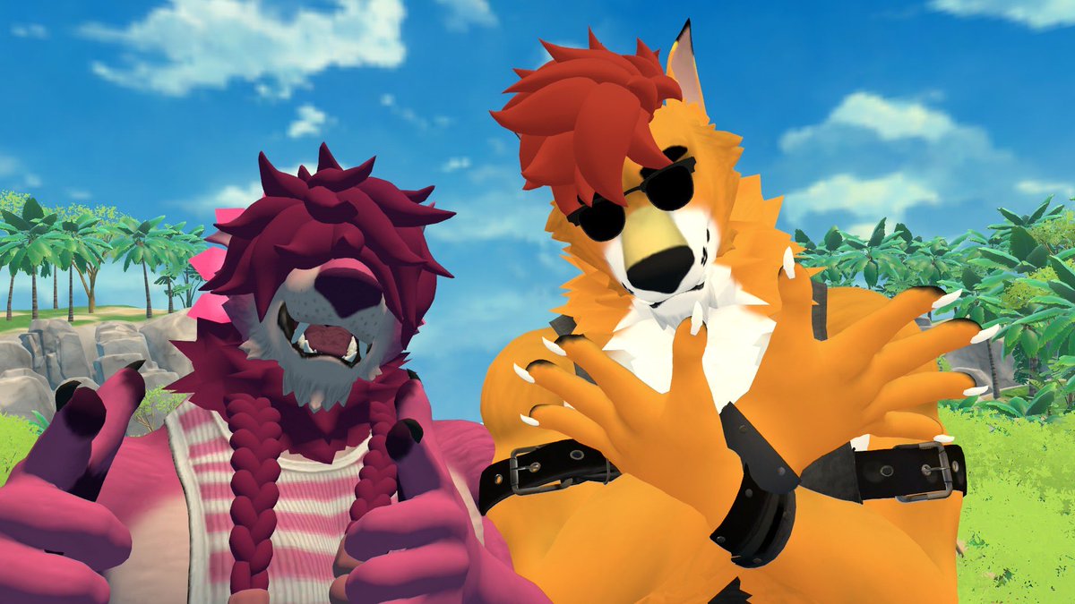 SamisTea800's tweet image. Hanging at an Oasis #bubblegum #candycorn #wolfman #vrchat #oasis