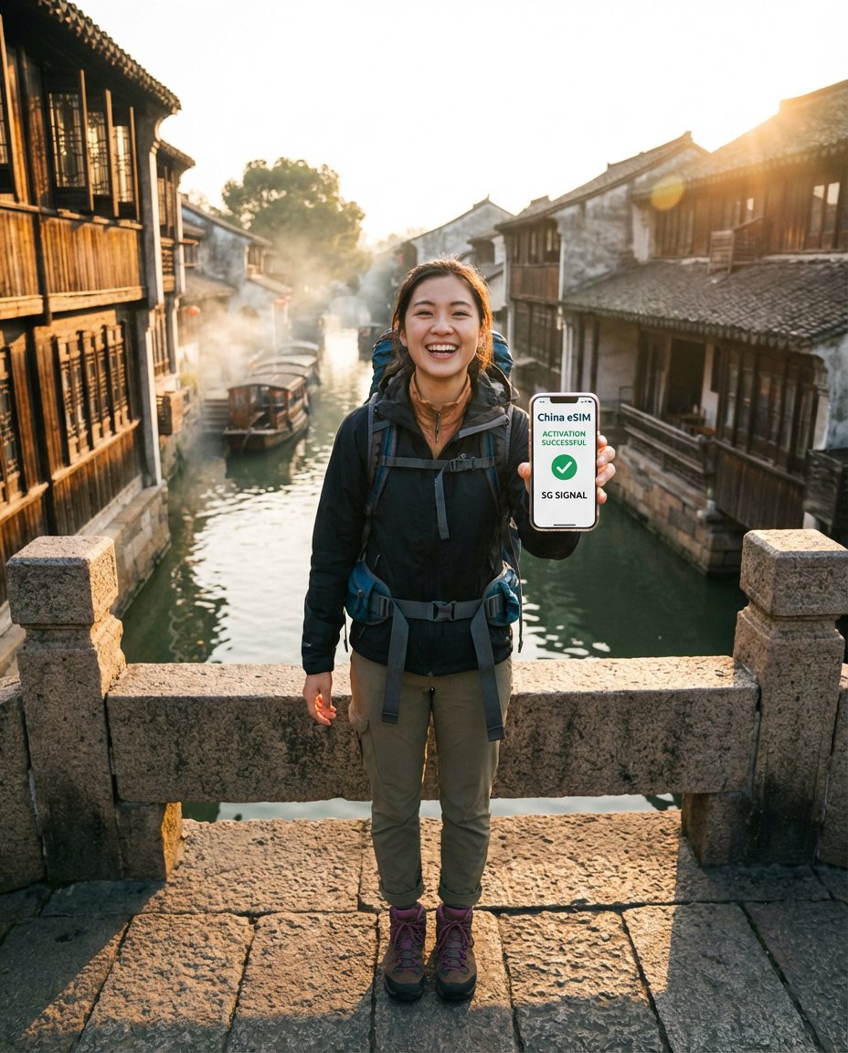 Qiu2awt's tweet image. Ready to explore China's ancient water towns without missing a beat? 🏮 Our eSIM keeps you connected with 5G speed across the Mainland, HK, and Macau. Instant activation, zero roaming fees!\n\nGet yours:\nhttps://tinyurl.com/yyueahwb\n\n#ChinaTravel #eSIM #TravelTech #VisitChina