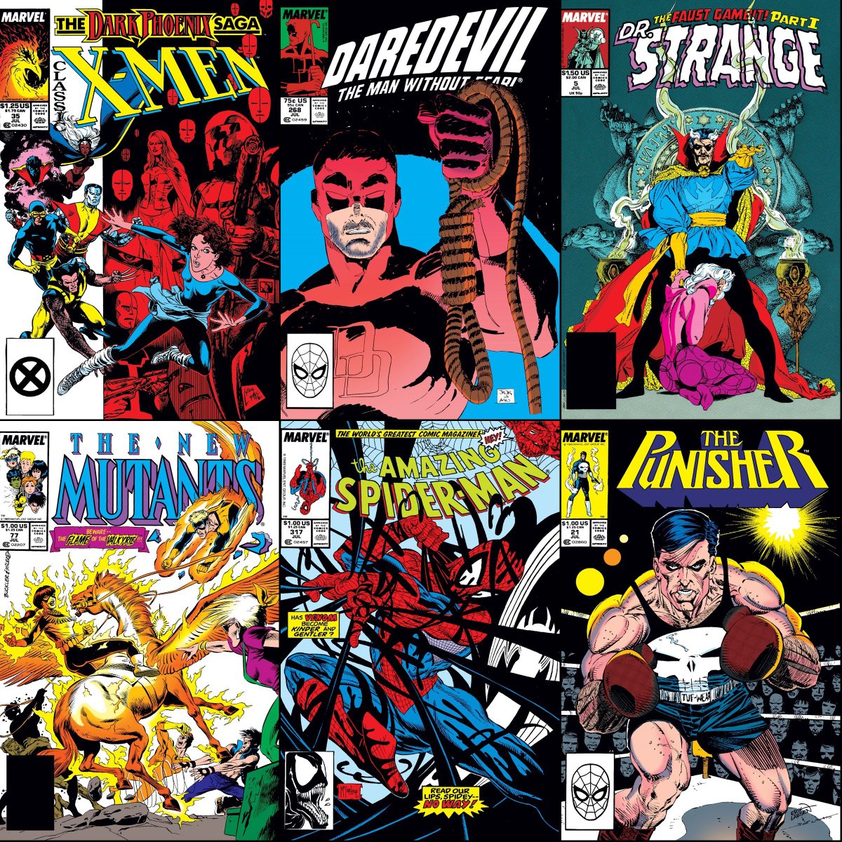 ClassicMarvel_'s tweet image. Marvel Comics that were on sale with cover dates of July 1989.