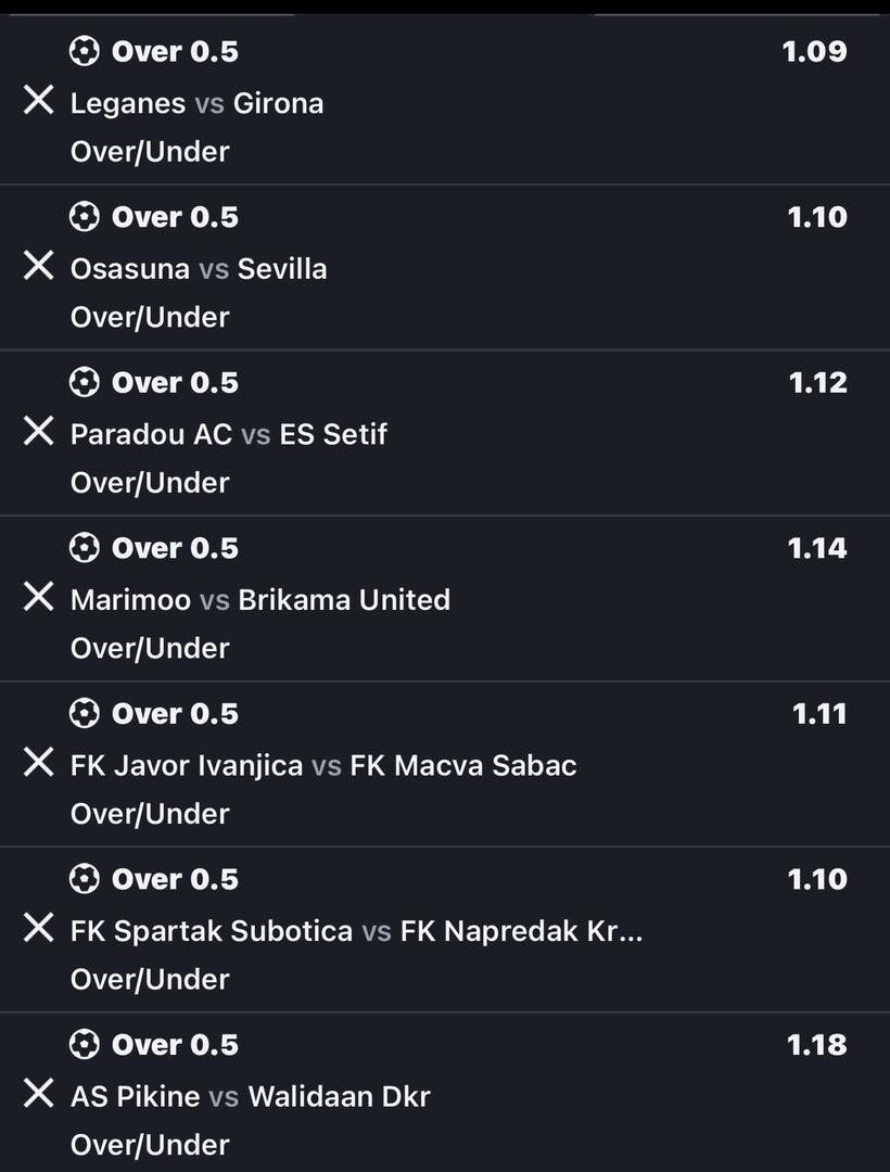 Over 0.5 goal On sporty to Win 200M ready🍀

Code is Ready Who is Ready??
If you have  N100 to play tap ❤️ like  now 
Just say boom and repost ✅  

Code posted 👉🏻  t.me/amazingbet02