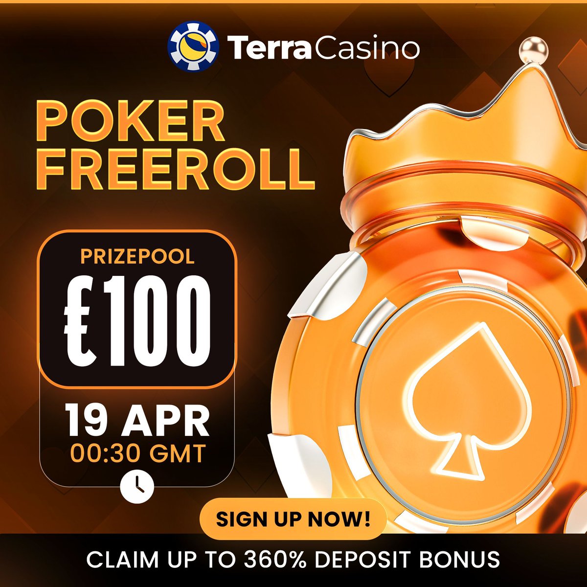 TerraCasino_io's tweet image. Late night grind incoming ♠️🔥

€100 Poker Freeroll
19 APR – 00:30 GMT

Perfect spot to run it up with zero risk and test your game

Who’s jumping in?

Visit here: terracasino.io

#Poker #Freeroll #OnlinePoker #TexasHoldem #CryptoCasino #PokerNight