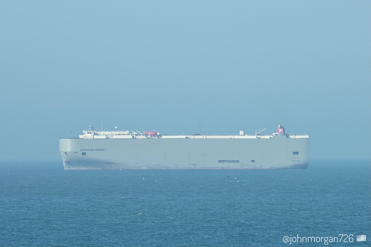 johnmorgan726's tweet photo. The “K”LINE / EUPHRATES HIGHWAY, IMO:9604926 en route to Baltimore, Maryland @BShipspotting @BaltoChes flying the flag of Panama 🇵🇦. #ShipsInPics #VehicleCarrier #RoRoShip #KLine #EuphratesHighway https://t.co/Wljh6ZScLV