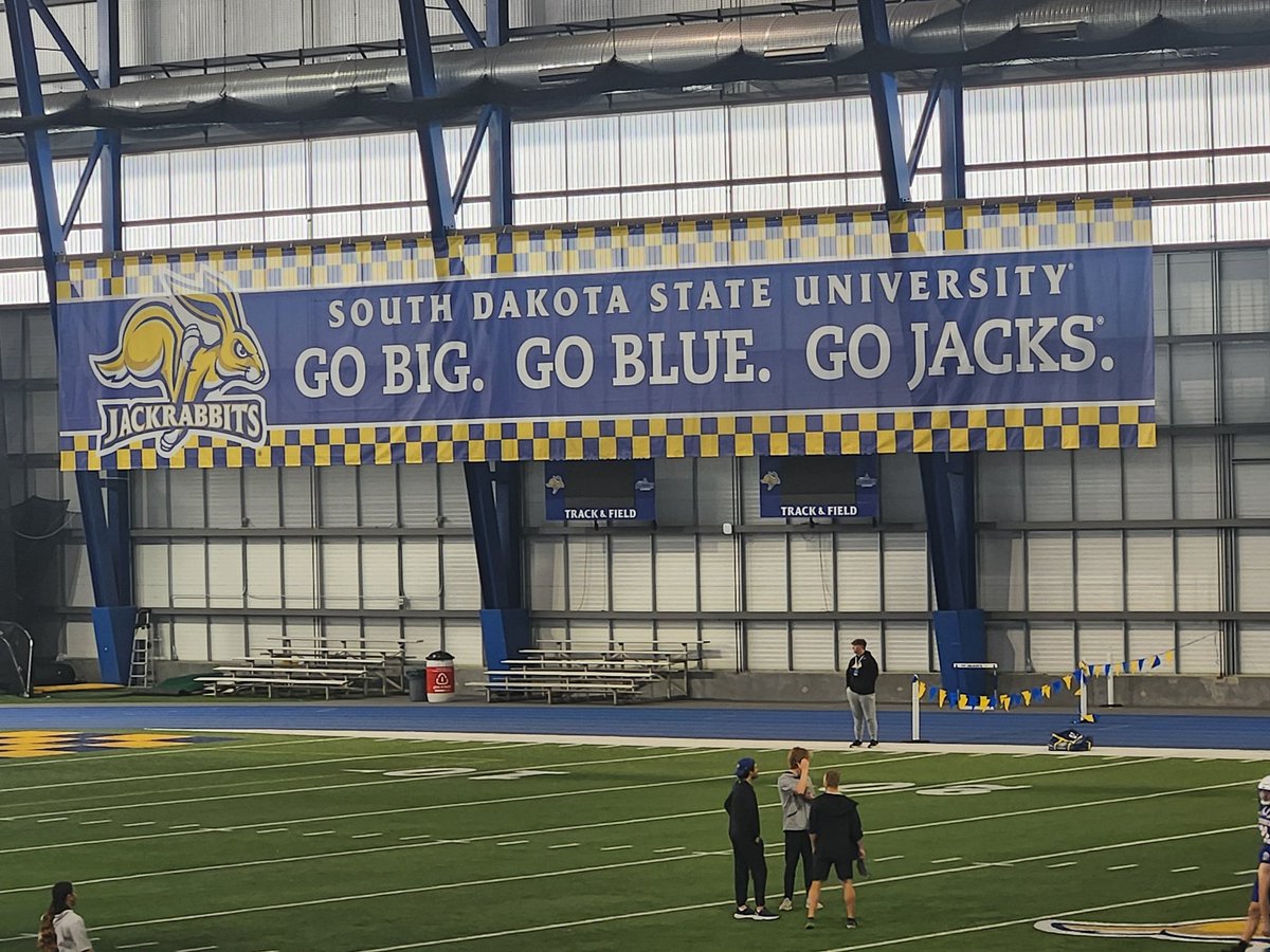 hud_coach's tweet photo. As the great philosophers of the 90s would say "today was a good day". fun junior day visit in SD and broke a few tackles in blue gold scrimmage! #whenindoubt https://t.co/xLTTJQU2MD