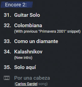diamantellis's tweet photo. así fue el primer setlist de la gira 2025 en Argentina fuera de Buenos Aires, el 11 de julio en Plaza de la Música, Córdoba.

Al igual que ayer en La Rioja, también cantaron Va a ser difícil olvidar, Mamba Negra y Tu Locura. https://t.co/ZZak7vw92f