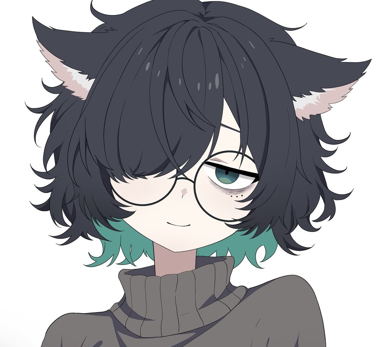 眠たげなラズネコ🥀💤 tweet media