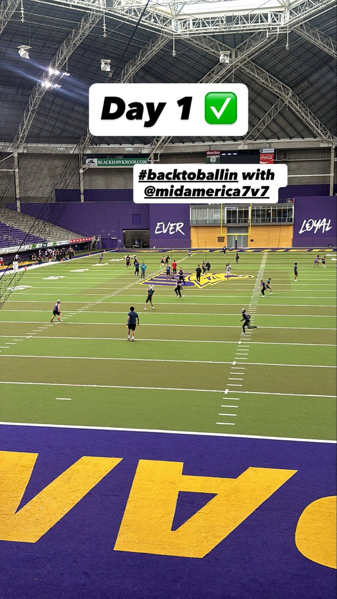 7v7LakefrontL's tweet photo. At #backtoballin with @midamerica7v7 ! 
Can’t wait to touch some TURF😤 https://t.co/6BdChFH5cB
