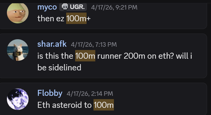 Fl_0bby's tweet photo. Great group, caught $ASTEROID. Always worth a punt on Elon narrative eth dogs and especially with such an emotional story too. Condolences to Liv. https://t.co/ZYqGlnXL1y