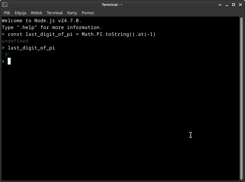 jcubic's tweet image. That's not the correct value for the last digit of PI

Proof by #JavaScript