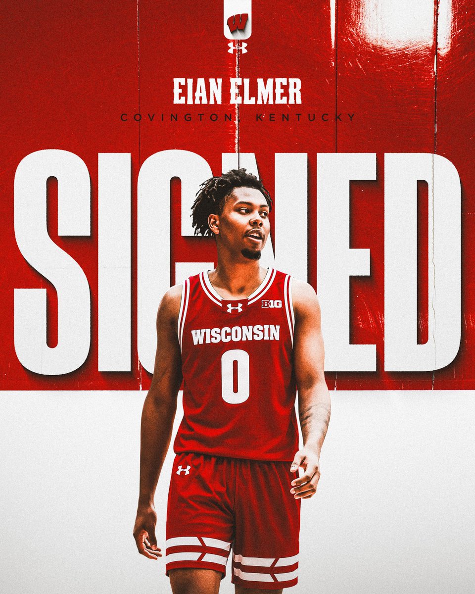 BadgerMBB's tweet image. Welcome to Wisconsin, Eian Elmer!

The 6-7 wing averaged 12.7 points per game last year and shot 42.9 percent from beyond the arc.

🔗 go.wisc.edu/elmer