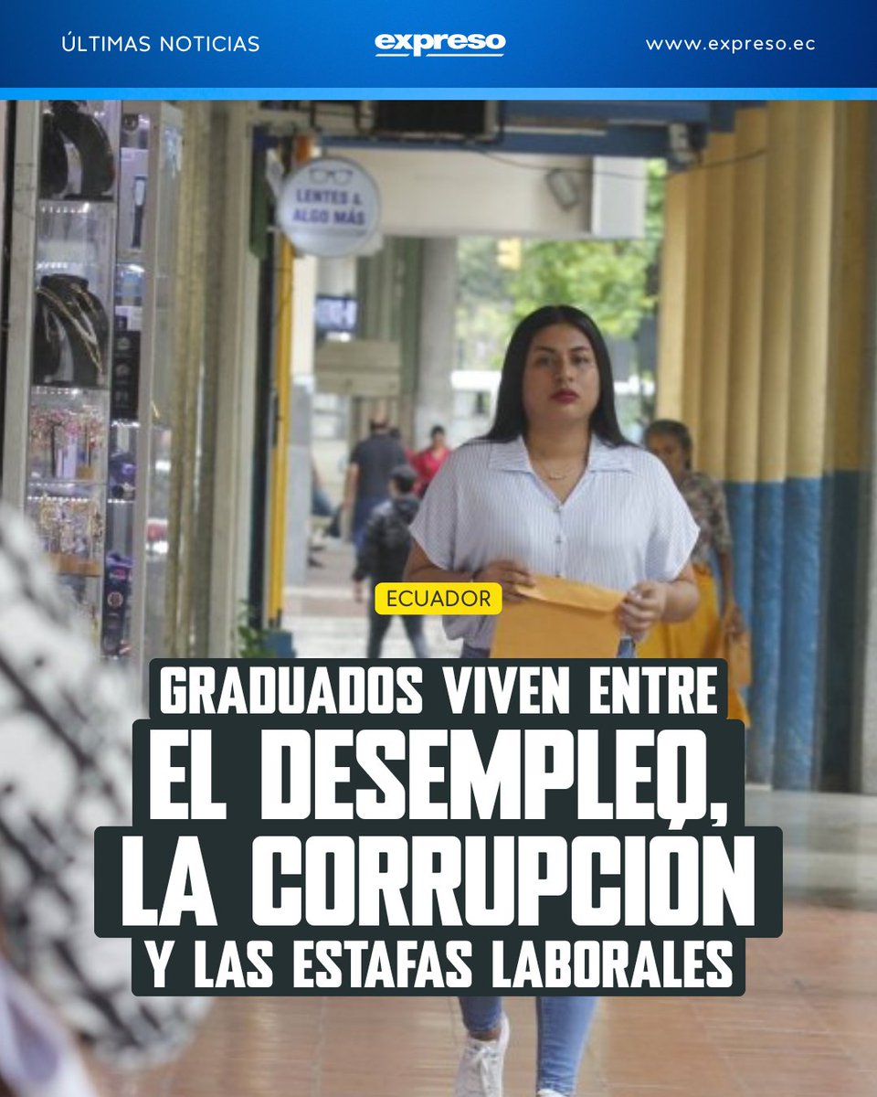 Expresoec's tweet image. En el Ecuador de hoy, colgar el título en casa es solo el inicio de una pesadilla. La realidad laboral golpea fuerte: falta experiencia o sobra preparación para los bajos sueldos.

Detalles 👉 bit.ly/48F0ox0
