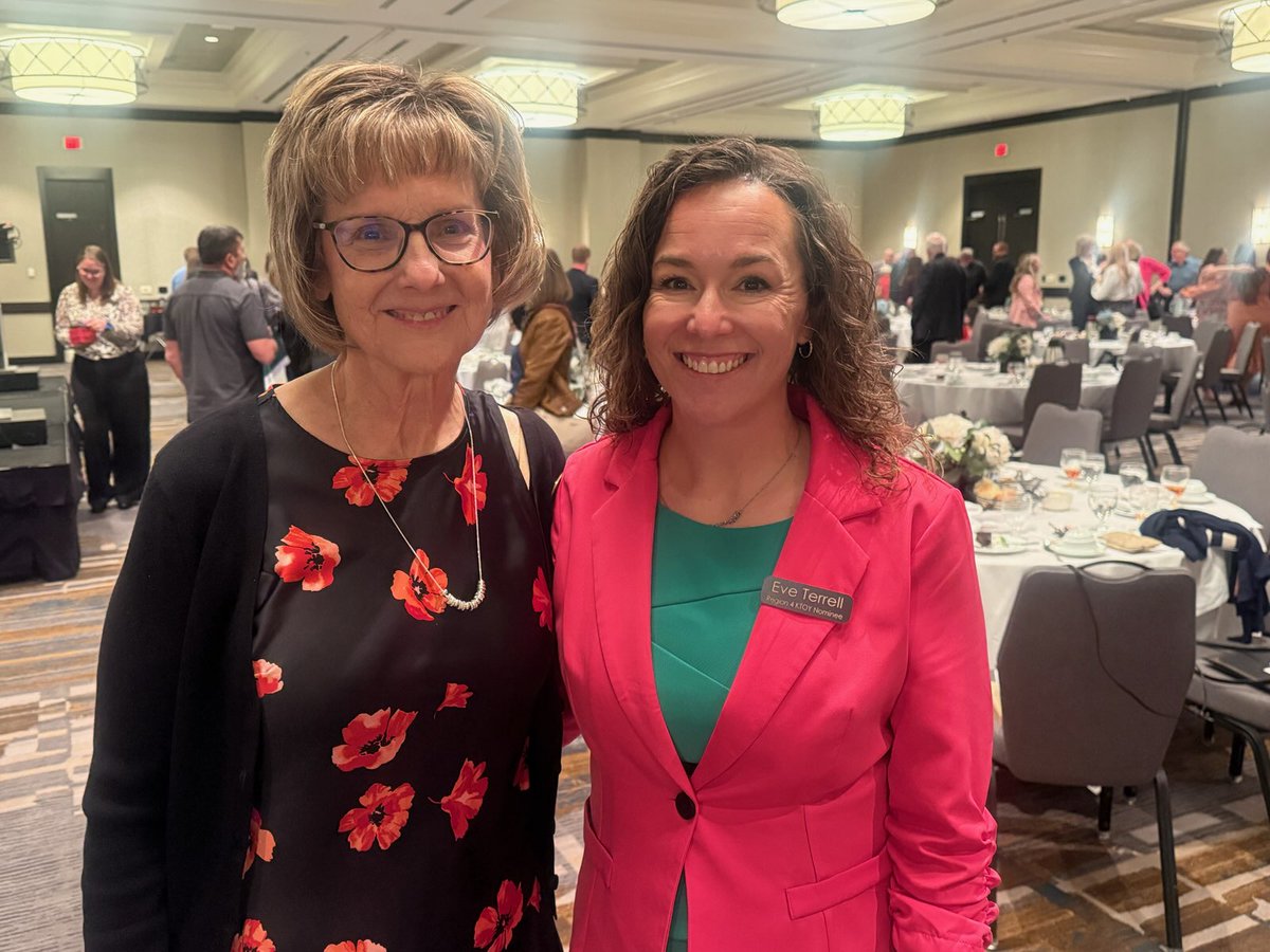DerbySchoolsKS's tweet photo. Eve Terrell, 3rd Grade Teacher @TWDTigers & Sherrie Rebel, Reading Teacher @DNMSFalcons, were honored today as Region 4 nominees for the Kansas Teacher of the Year program. It was a great opportunity to celebrate their dedication & the impact they have in our schools. #DerbyProud https://t.co/ddRDcTn5EZ