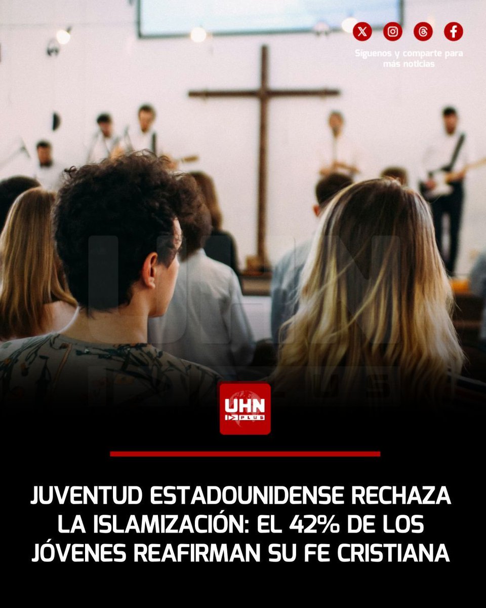 🇺🇸‼️ | Un sorprendente 42% de los jóvenes estadounidenses reafirma su apoyo a la influencia del cristianismo en sus vidas, evidenciando un aumento del 14% en solo tres años, según la última encuesta de Gallup. Este repunte muestra una resistencia significativa ante la
