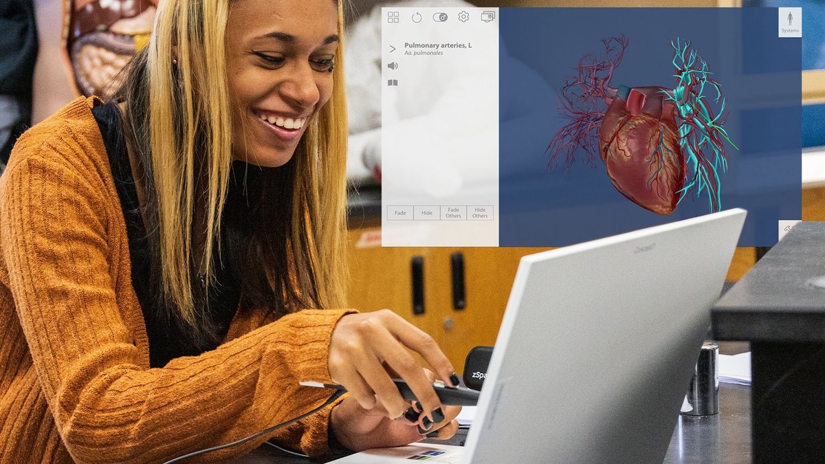 zSpace's tweet image. Explore Healthcare Pathways with zSpace!
With Visible Body+, students dive into thousands of 3D anatomy &amp;amp; biology models—DNA, cells, organs, full body systems, and more. Perfect for future nurses, EMTs, and medical assistants.
#CTE #HealthScience #zSpace zspace.com/edu/info/visib…