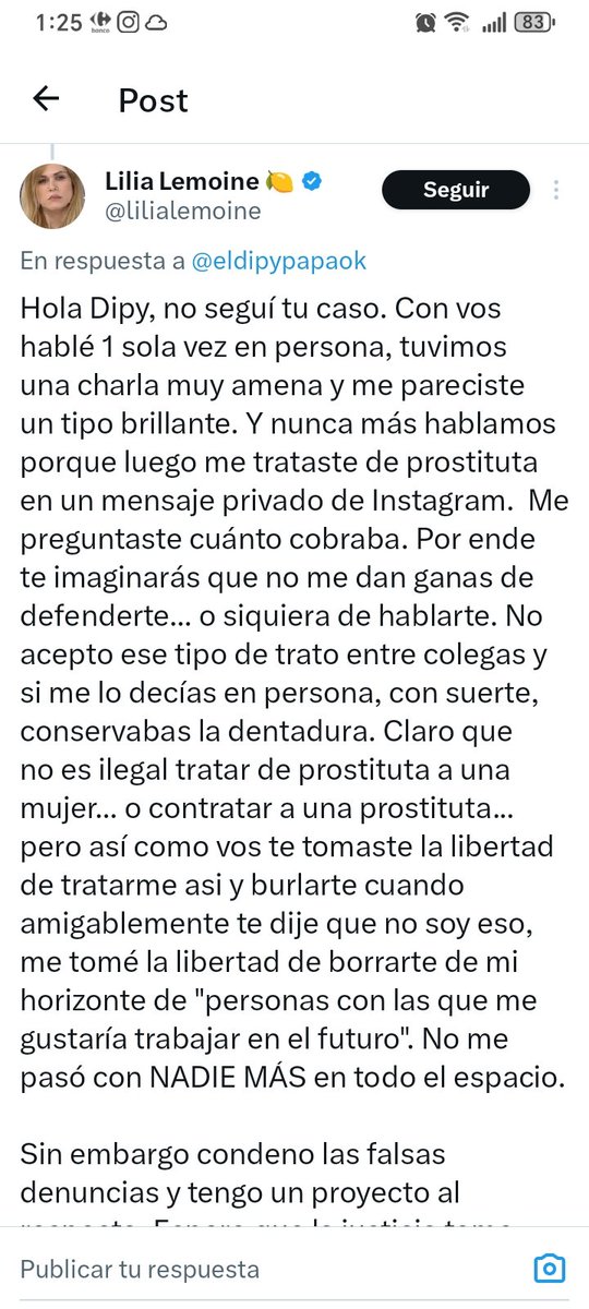 Esto es el colmo 😳

La Diputada Lemoine, la que presentó un proyecto de ley y lleva adelante la "lucha" contra las "falsas denuncias", acaba de denunciar falsamente al DIPY, la prueba? Un chat donde ella misma le dice BUTA a otra mujer 

Que alguien le devuelva el pastillero por