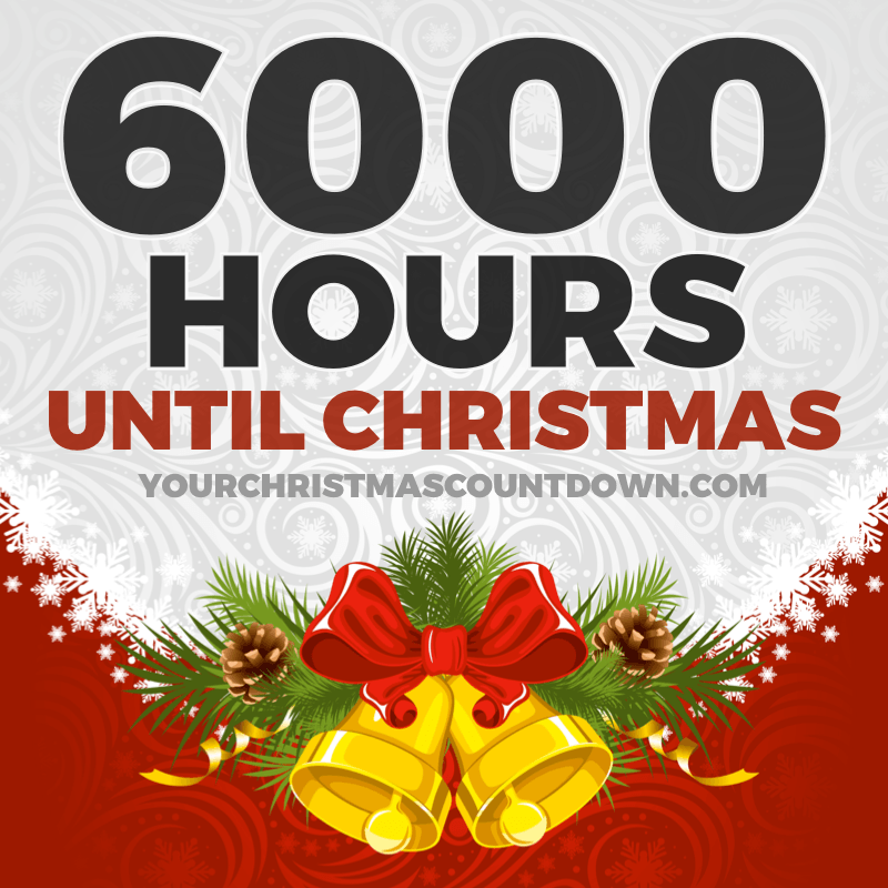 christmas_clock's tweet image. EXACTLY 6000 HOURS UNTIL #CHRISTMAS!
 👉 YourChristmasCountdown.com 🎄🎅