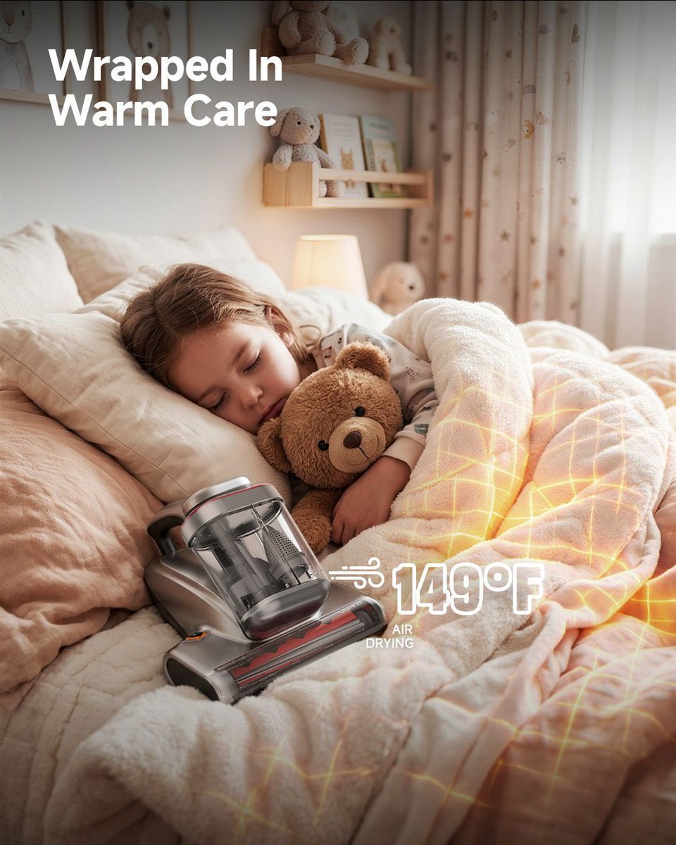 UWANT_official's tweet image. They hug it.🧸
They sleep with it.
They take it everywhere. 

—
M700 Mattress Cleaner
✨ 149°F Air Drying

#UWANT #M700 #ParentLife #BabyCare #CleanHome