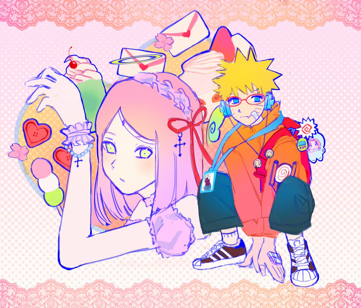 cogumelieat's tweet photo. sugar crush #NARUTO #narusaku 🍥🌸🍰 https://t.co/36FXj2H9Sf