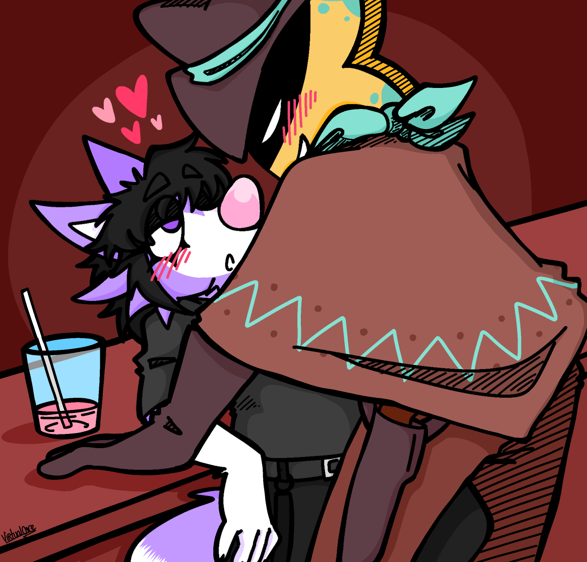 VirtuaalCore's tweet image. Night at the saloon... 

#uty #undertaleyellow #starlo #selfship #yumetwt