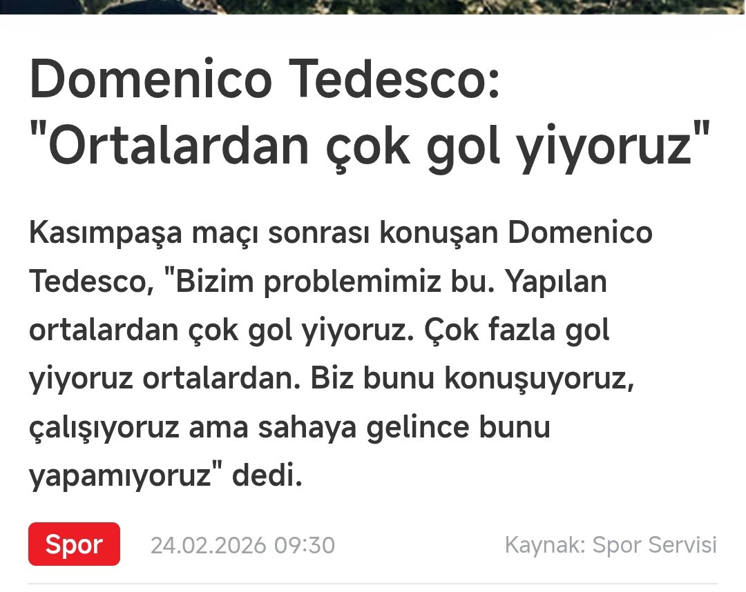 Ligin en kritik döneminde rakibin puan kaybettiği haftalarda Kadıköy'de 10 kişilik Kasımpaşayı, Rizeyi yenemiyor buradaki çoğu FB'li adamın forveti yok diyor

Israrla aynı tip golleri yiyoruz kalecinin onun bunun hatası diyorlar ama önlem alamayan Tedescoya toz kondurmuyorlar🤦‍♂️