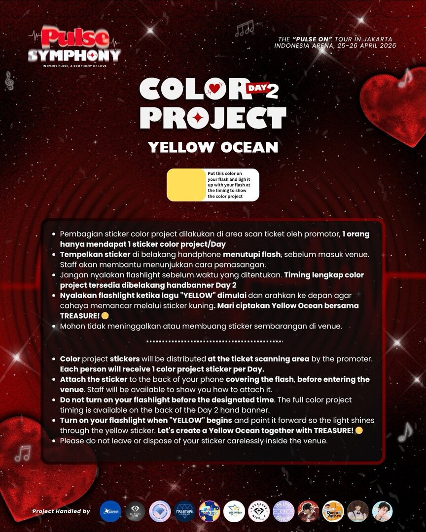 teume! sukseskan project ini yuk besok pengin bgt liat yellow  ocean di day 2 saling mengingatkan sesama sector yahh😉✌️