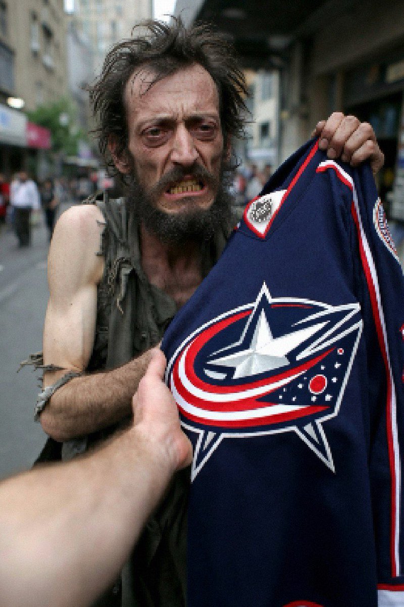 RealDanyHeatley's tweet image. Today, I gave a homeless guy a #CBJ jersey &amp;amp; he said I made his day worse…