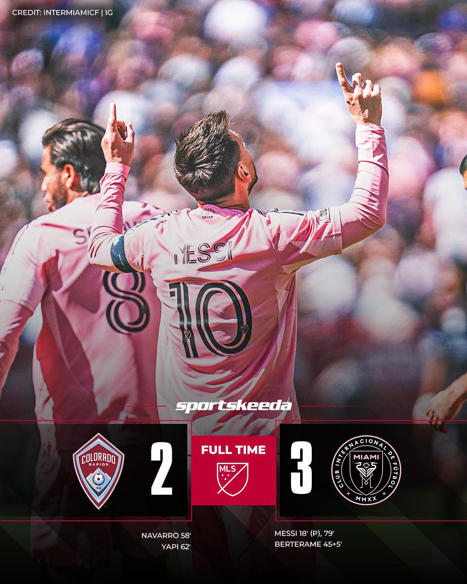 skworldfootball's tweet image. Lionel Messi leads Inter Miami to all 3 points with a match-winning display. 🤩🦩🩷✅

#LionelMessi #Football #InterMiami #MLS