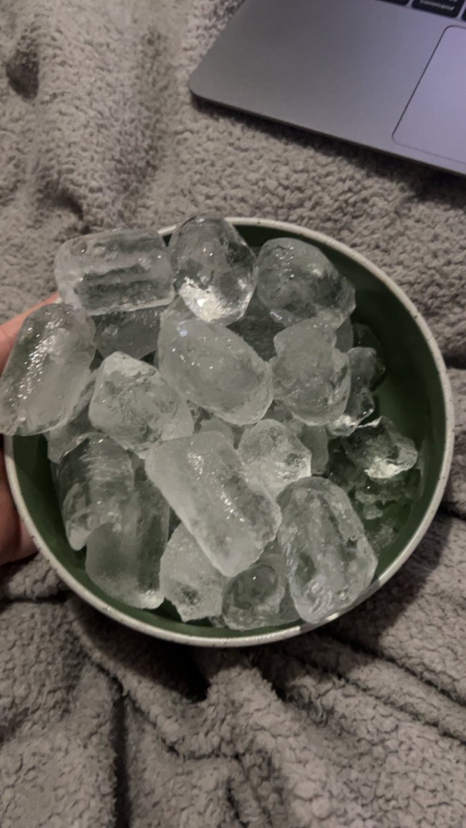 huntrsdaughtr's tweet photo. this feels like an ed joke but i literally cannot drink the tap water in my house bc it tastes like rust to me so im eating ice because i’ve had all 10 cans of diet lemonade https://t.co/df5VK8DNYw