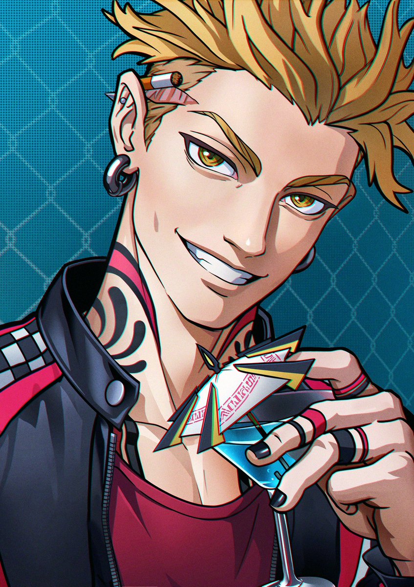 Enjin in a racing jacket