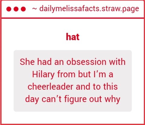 daily melissa facts tweet media