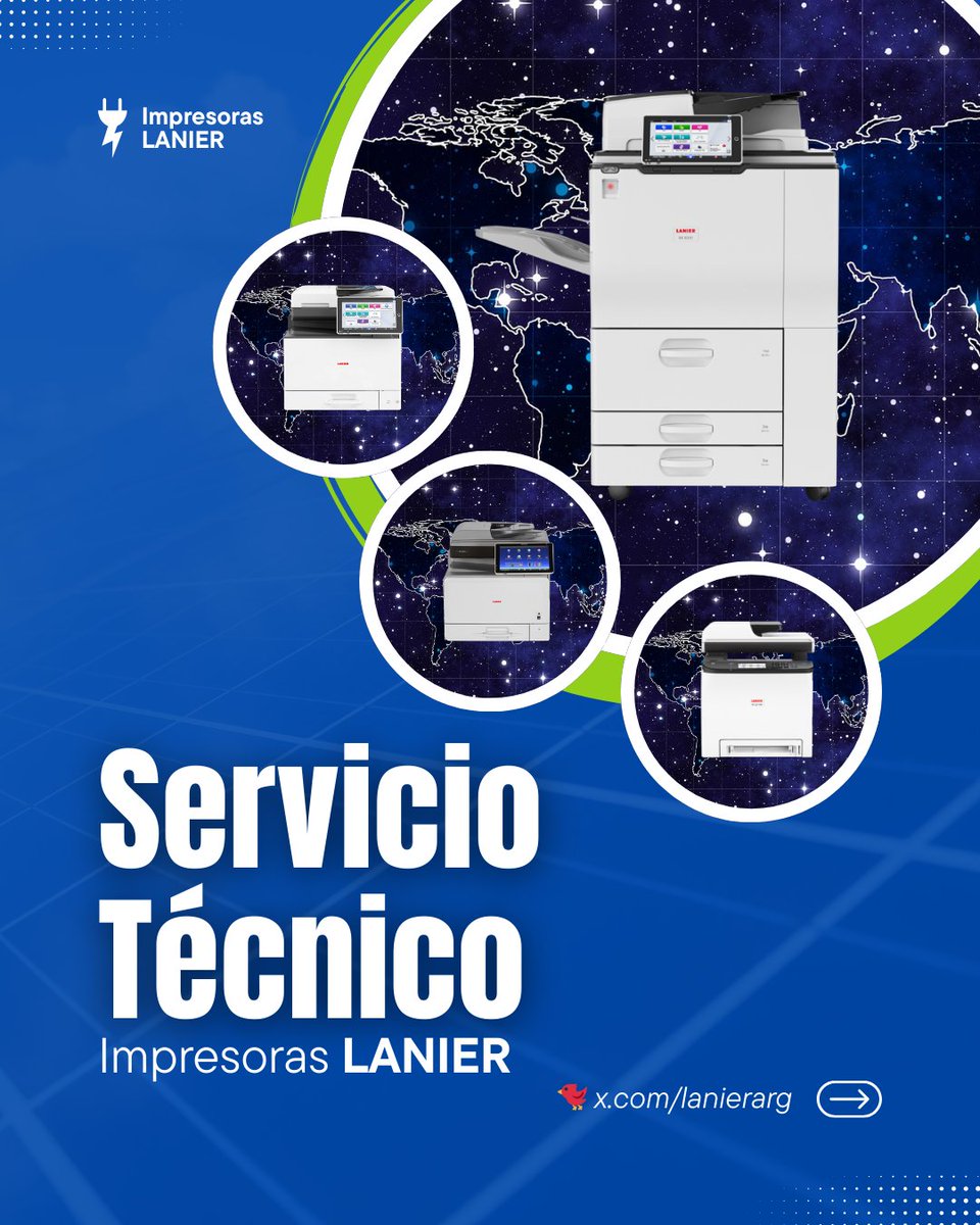 LanierArg's tweet image. 𝙎𝙀𝙍𝙑𝙄𝘾𝙄𝙊 𝙏É𝘾𝙉𝙄𝘾𝙊 IMPRESORAS 𝙇𝘼𝙉𝙄𝙀𝙍

🐦 x.com/lanierarg
📞 011-1521546883
⛳ C.A.B.A. ARGENTINA
.
.
.
#service #technical #photocopiers #printers #copiers #fotocopiadoras #impresora #multifuncionales #repuestos #insumos #drum #cilindro #tóner #caba