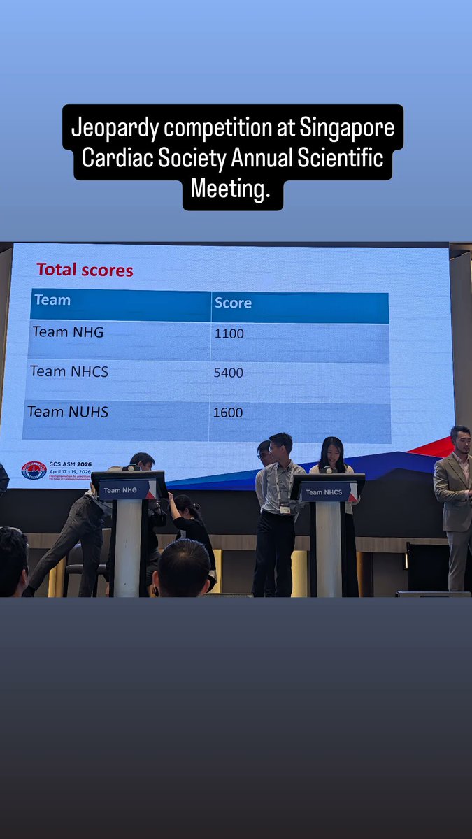 yeocolin's tweet photo. Congratulations to all the participants in the @singcardiacsoc Jeopardy. Always something new to learn from these young guns. https://t.co/FNd3GkFRB4