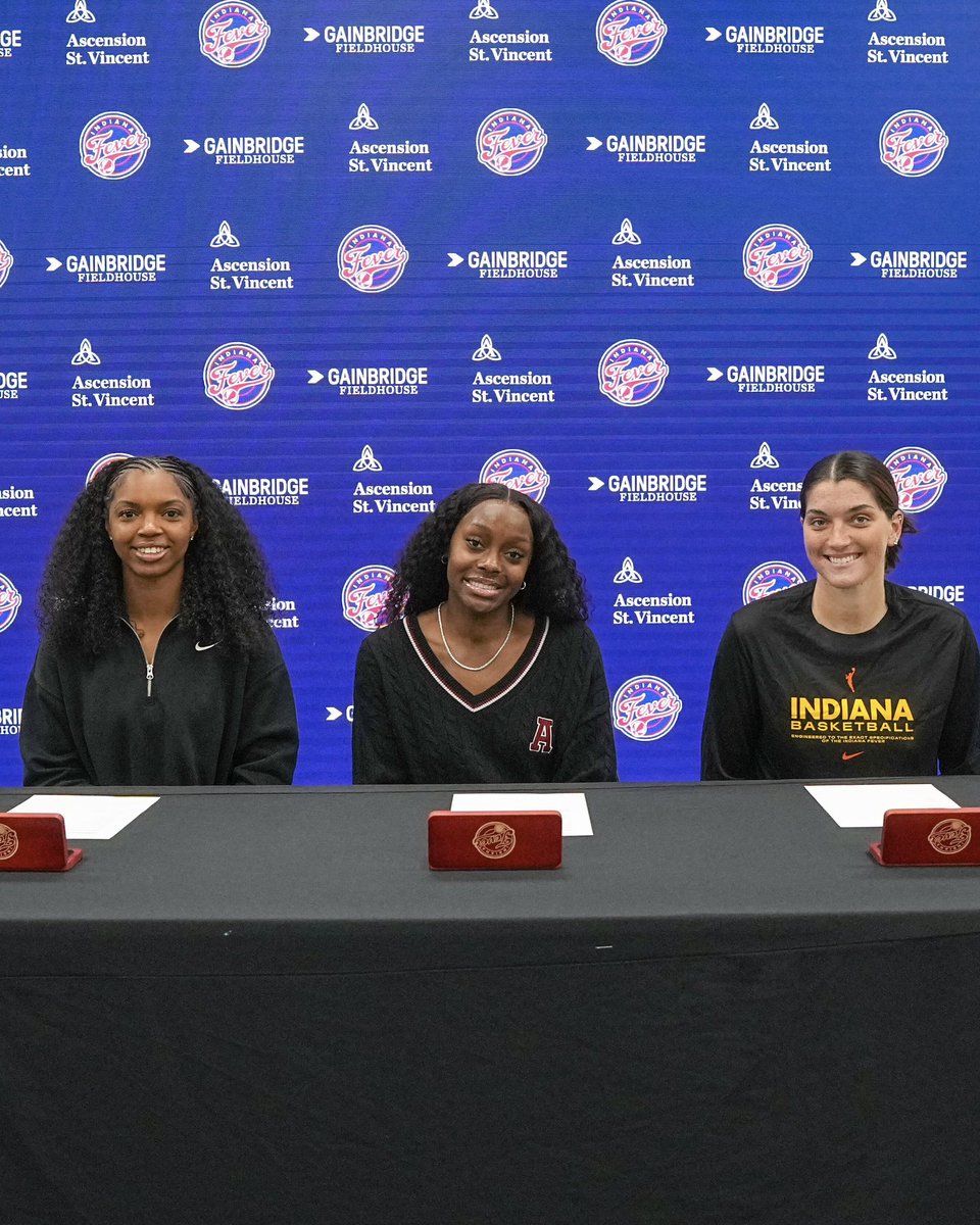 FeverUpdate's tweet image. Indiana Fever's rookies, Raven Johnson, Justin Pissott, Jessica Timmons officially your Fa(e)vo(e)rs. #WNBA