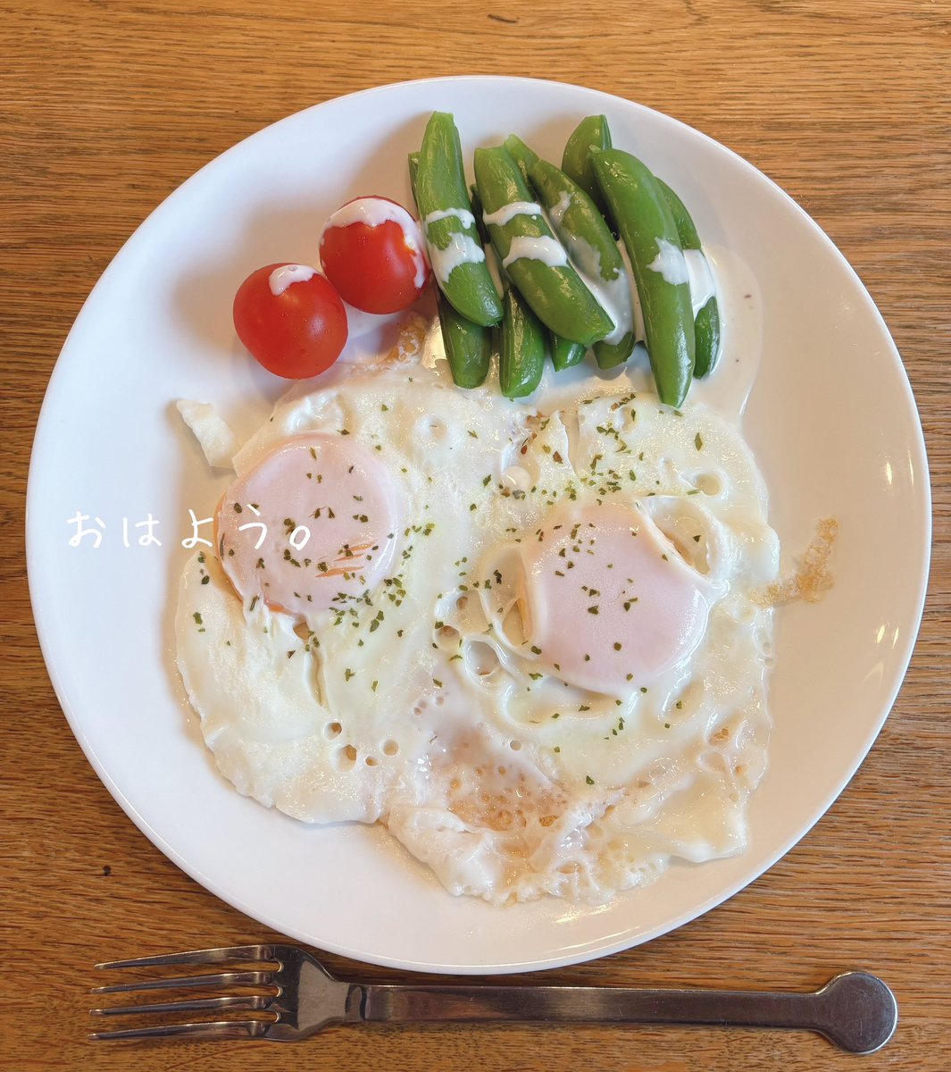 今朝は目玉焼き2個とスナップえんどうとトマト追加🍅

今日は用事でバイクは乗れない😮‍💨

#バイク女子 #HONDA #レブル250 #ツーリング仲間 募集中です🤗 #朝食